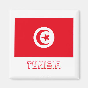 Tunisia Flag with Name Magnet