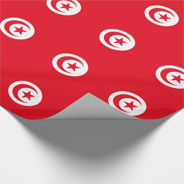 Tunisia Flag Wrapping Paper (Corner)