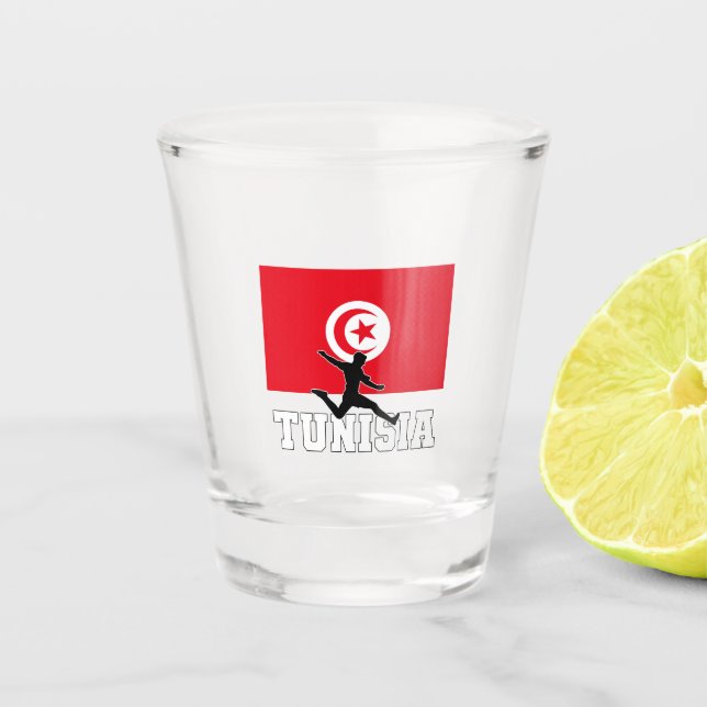 Tunisia Football Soccer National Team Shot Glass (Front)