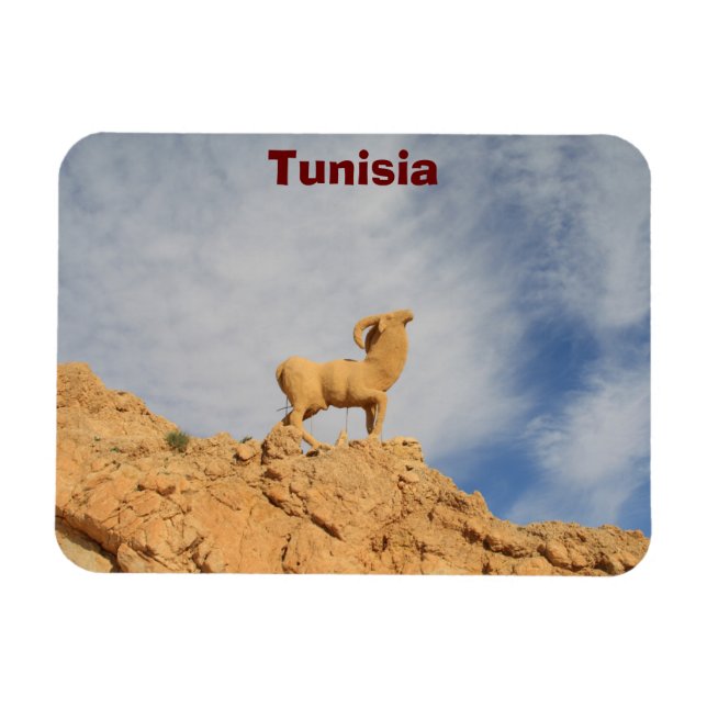 Tunisia goat statue magnet (Horizontal)