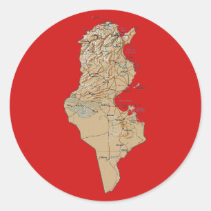 Tunisia Map Sticker