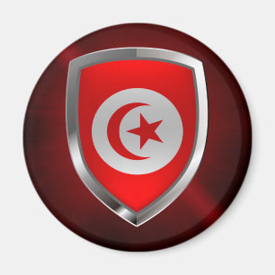Tunisia Metallic Emblem Magnet