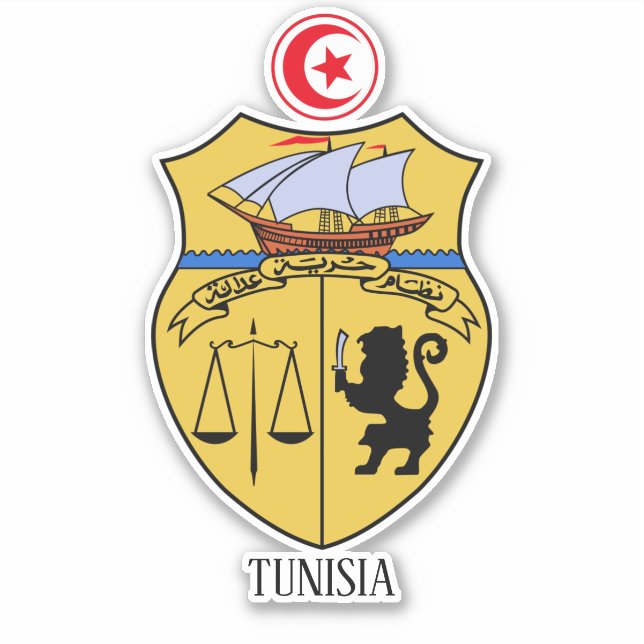 Tunisia National Coat Of Arms Patriotic (Front)