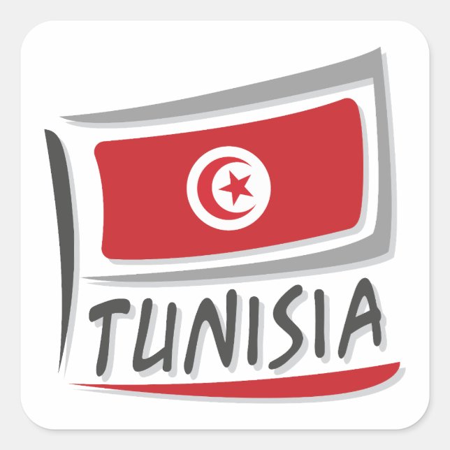 Tunisia  Pride X Flag Square Sticker (Front)