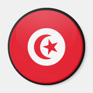 Tunisia quality Flag Circle Magnet