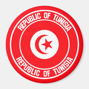 Tunisia Round Emblem Magnet