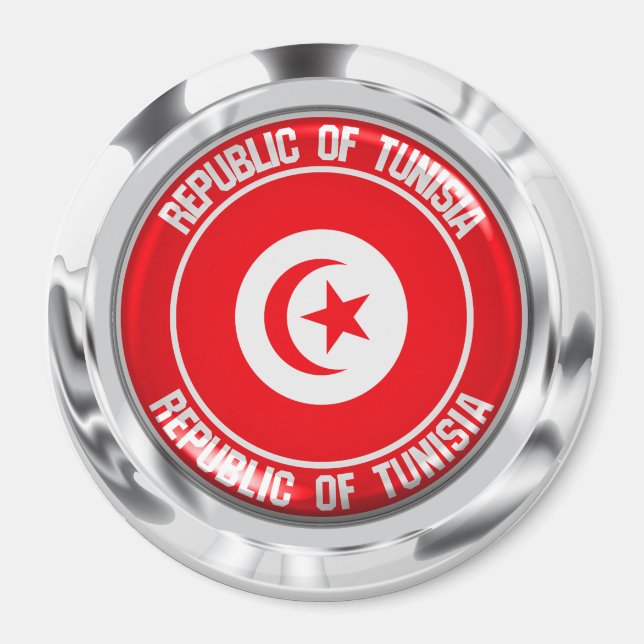 Tunisia Round Emblem Magnet (Front)