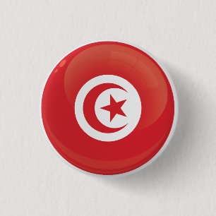 Tunisia Round Icon Flag 3 Cm Round Badge