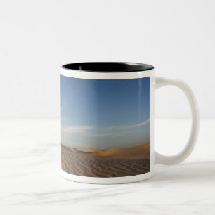Tunisia, Sahara Desert, Douz, Great Dune, dusk Two-Tone Coffee Mug