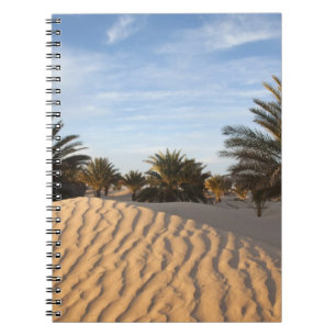 Tunisia, Sahara Desert, Douz, Great Dune, palm 2 Spiral Notebook