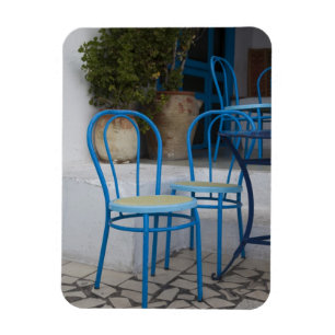 Tunisia, Sidi Bou Said, cafe chairs Magnet