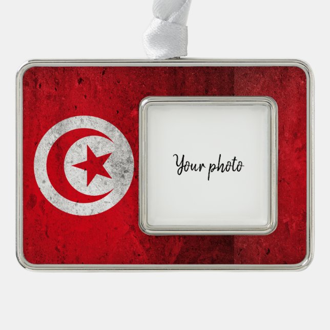 Tunisia Silver Plated Framed Ornament (Front)