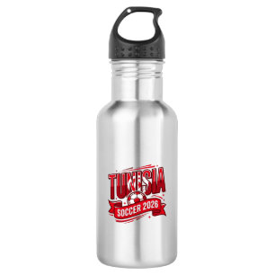 Tunisia Soccer 2026 Soccer Bold Country Typography 532 Ml Water Bottle