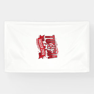 Tunisia Soccer 2026 Soccer Bold Country Typography Banner