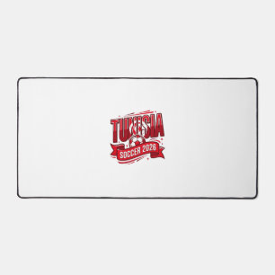 Tunisia Soccer 2026 Soccer Bold Country Typography Desk Mat