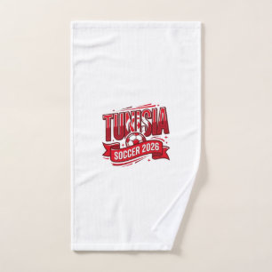 Tunisia Soccer 2026 Soccer Bold Country Typography Hand Towel