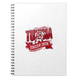 Tunisia Soccer 2026 Soccer Bold Country Typography Notebook