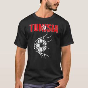 Tunisia Soccer Ball In Net  Support Tunisia Footba T-Shirt
