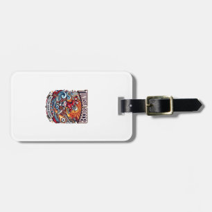 Tunisia Soccer Skeleton Striker Nations Premium Sp Luggage Tag