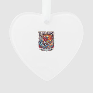 Tunisia Soccer Skeleton Striker Nations Premium Sp Ornament