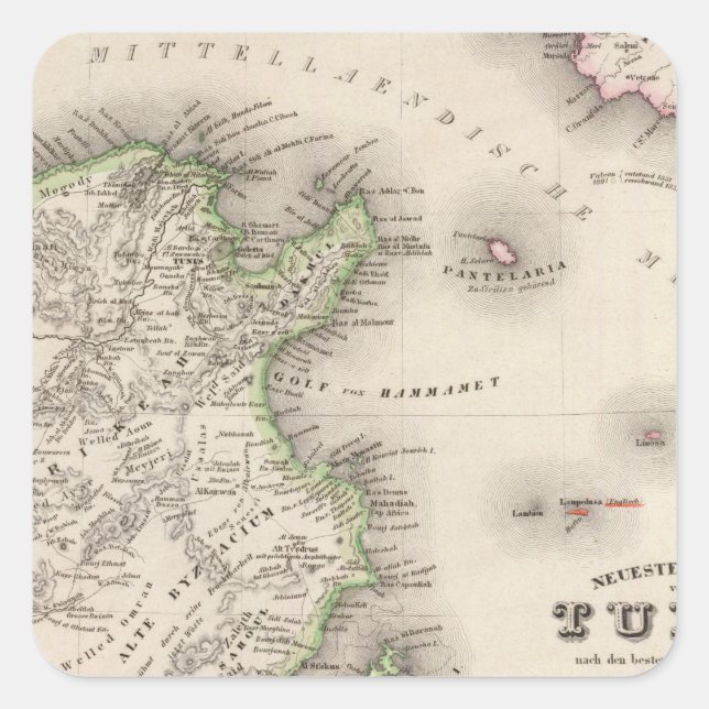 Tunisia Square Sticker (Front)