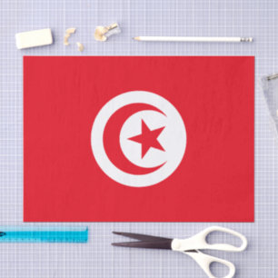 Tunisia tissue paper, Tunisian Flag tissue paper