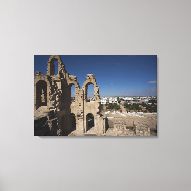 Tunisia, Tunisian Central Coast, El Jem, Roman 6 Canvas Print (Front)