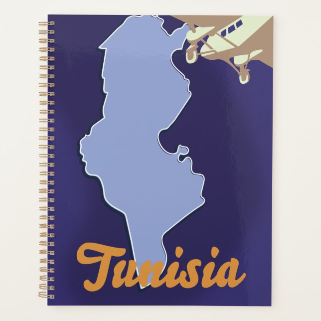 Tunisia vintage travel print planner (Front)
