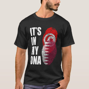 Tunisian And Qatari Mix Heritage Dna Flag T-Shirt