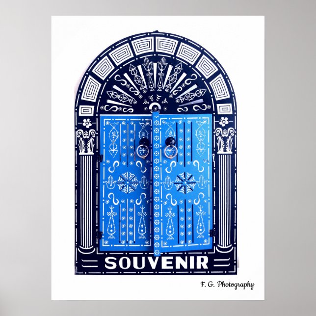 Tunisian Door (Blue) poster wall art (Front)