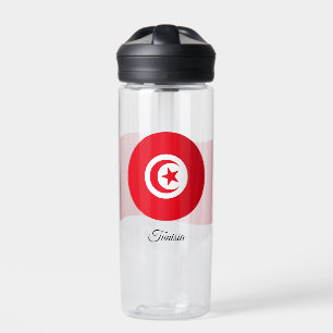 Tunisian Flag, Patriotic Tunisia Water Bottle