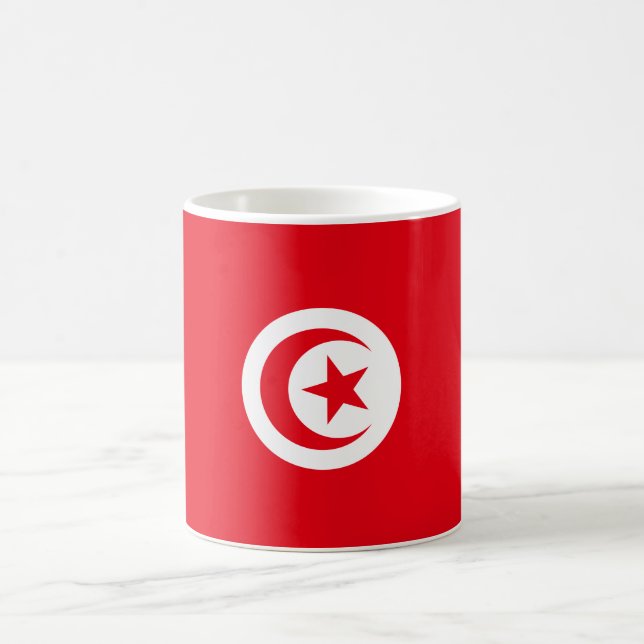 Tunisian Flag (Tunisia) (Islamic Crescent) Coffee Mug (Center)