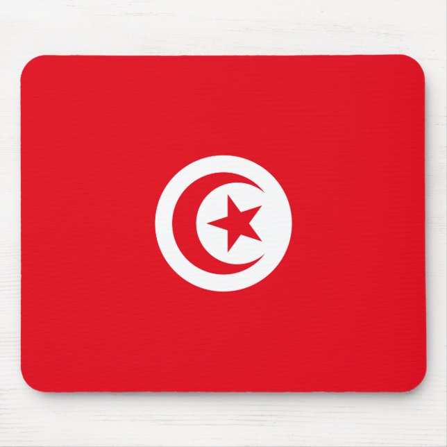 Tunisian Flag (Tunisia) (Islamic Crescent) Mouse Pad (Front)