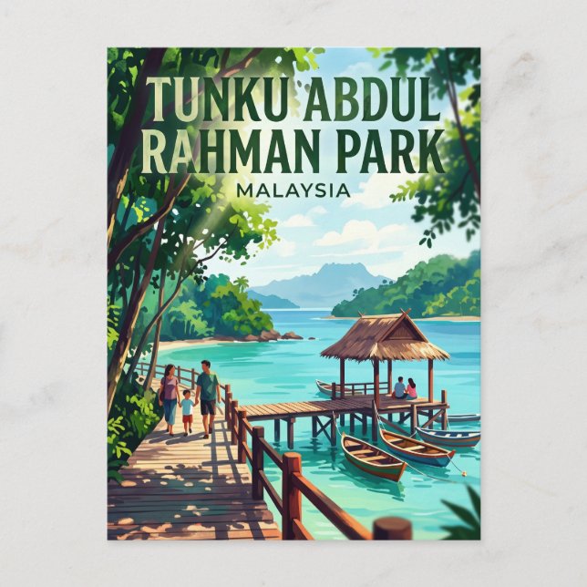 Tunku Abdul Rahman Park Malaysia Postcard (Front)