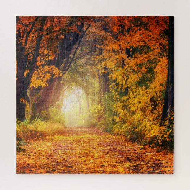 Tunnel of Autumn Trees Jigsaw Puzzle (Vertical)