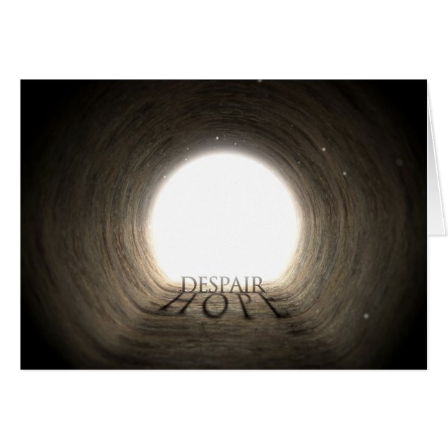 Tunnel Text and Shadow Concept - Despair & Hope (Front Horizontal)