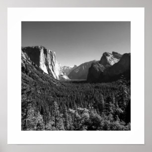 Tunnel View Black and White Poster