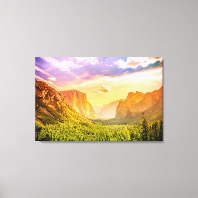 Tunnel View of Yosemite National Park Canvas Print (Front)