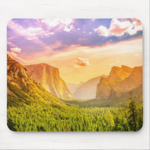 Tunnel View of Yosemite National Park Mouse Pad