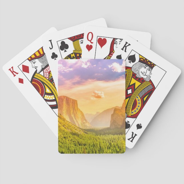 Tunnel View of Yosemite National Park Playing Cards (Back)