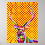 Tunnel Vision Reindeer Pop Art Sponge Poster<br><div class="desc">Tunnel Vision Reindeer Pop Art Sponge</div>