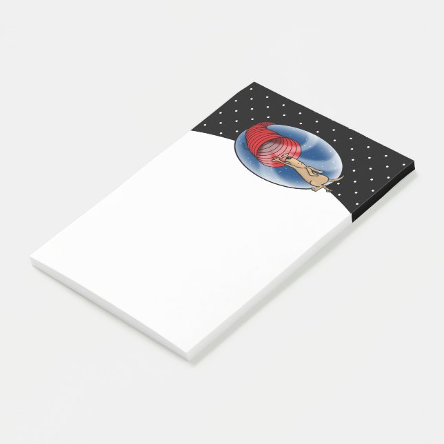 Tunnel Vortex Syndrome - funny dog agility Post-it Notes (Angled)
