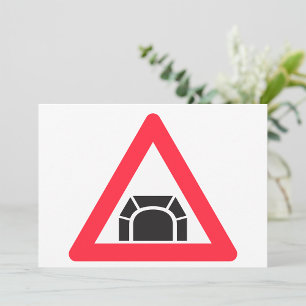 Tunnel Warning Road Sign Traffic Symbol Invitation
