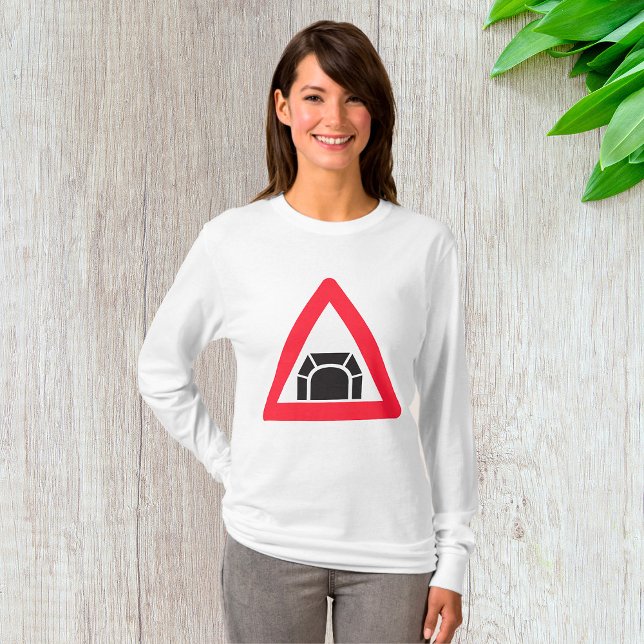 Tunnel Warning Road Sign Traffic Symbol T-Shirt (Creator Uploaded)