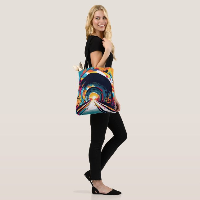 Tunnel With Graffiti Art Tote Bag (On Model)