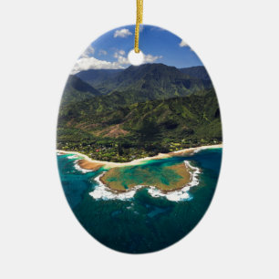 Tunnels Reef on the Hawaiian Island of Kauai Ceramic Tree Decoration