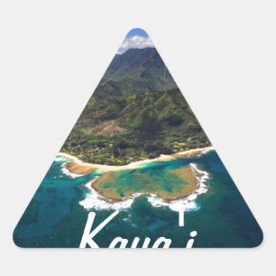 Tunnels Reef on the Hawaiian Island of Kauai Triangle Sticker