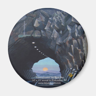 "Tunnelvision" round magnet