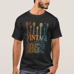 Tunning 70 Birthday Guitarist Men 70Th Bday 1952 B T-Shirt