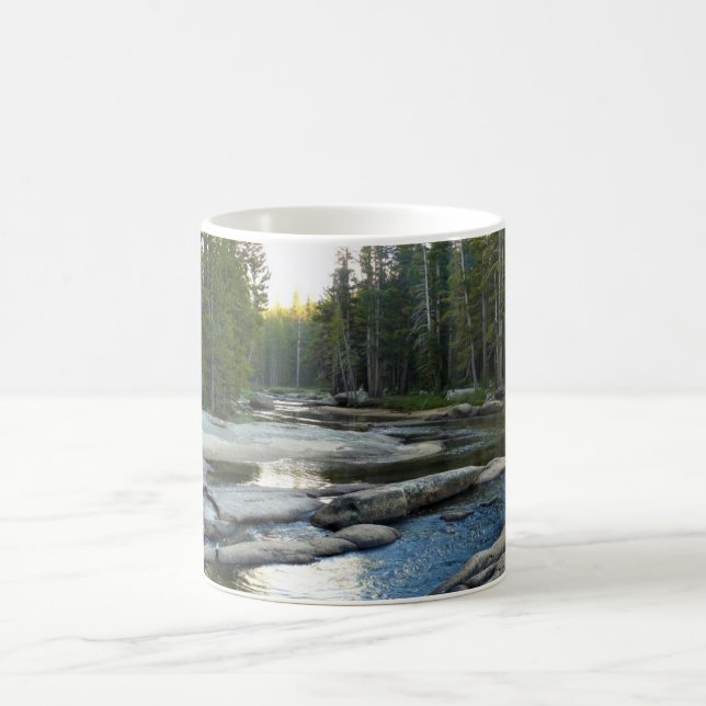 Tuolumne River by Campground, Yosemite, CA Coffee Mug (Center)